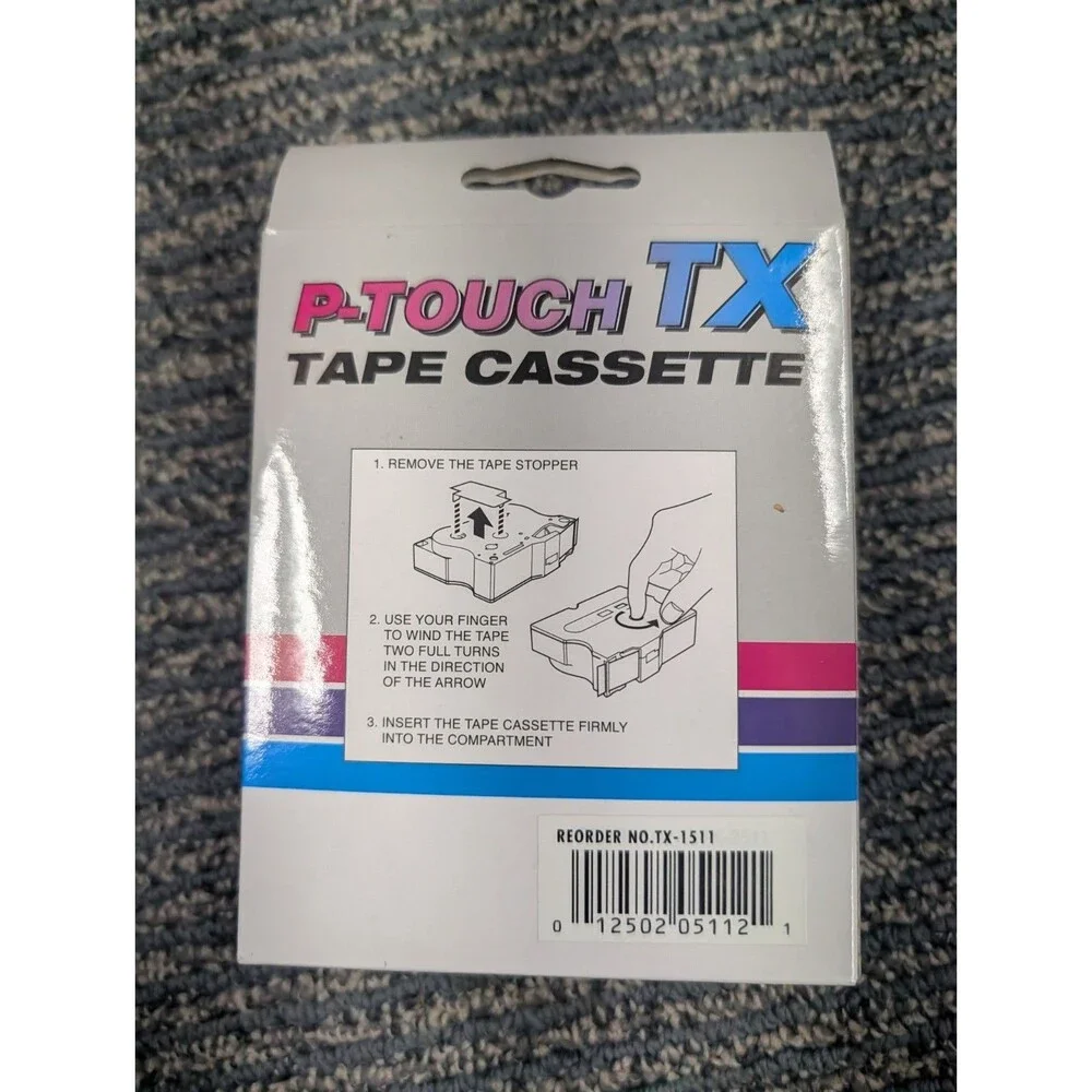 Brother P-Touch TX Tape TX-1511 Black on Clear 1